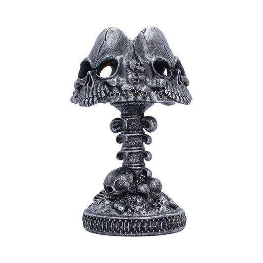 Last Light Lamp Gothic Skull Lamp Silver 22.6cm 2