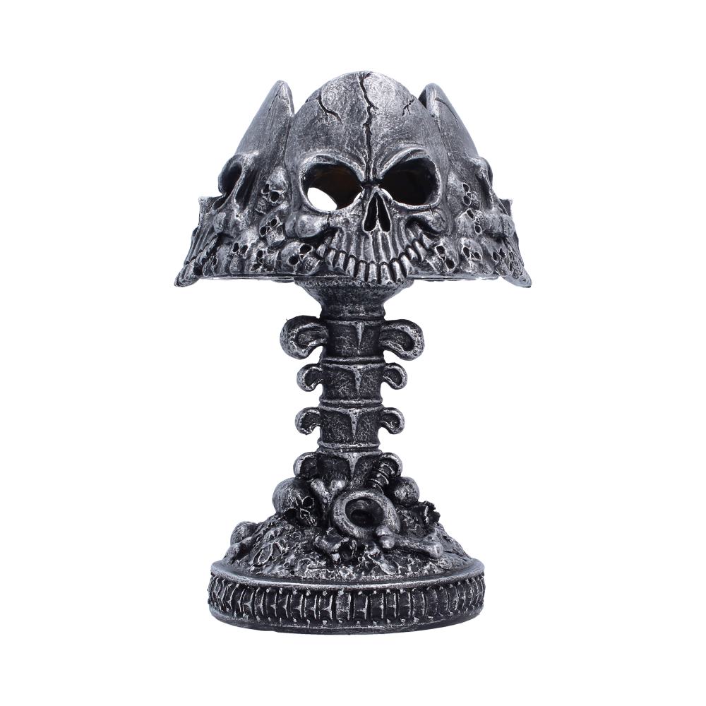 Last Light Lamp Gothic Skull Lamp Silver 22.6cm 3