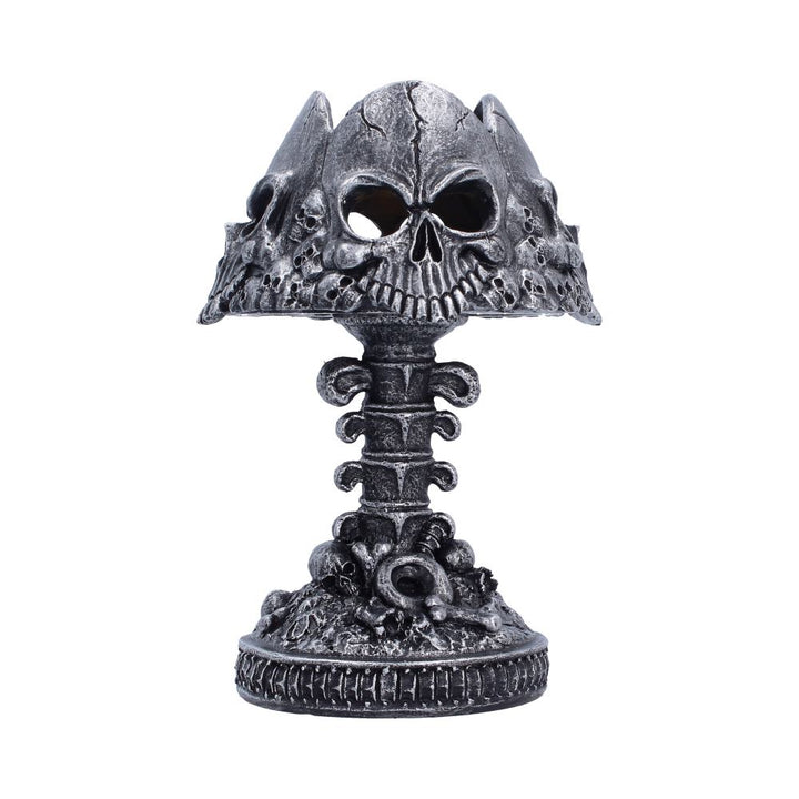 Last Light Lamp Gothic Skull Lamp Silver 22.6cm 3