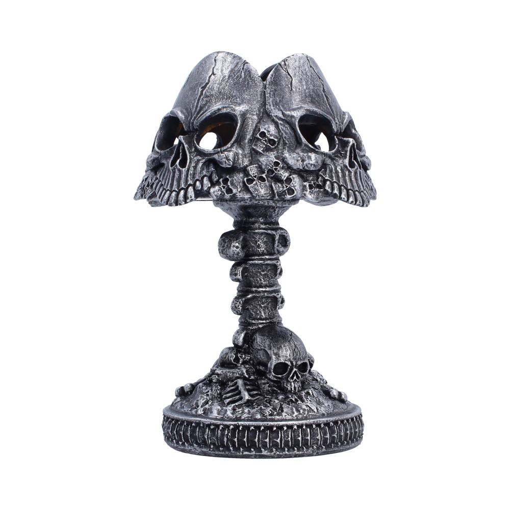 Last Light Lamp Gothic Skull Lamp Silver 22.6cm 4