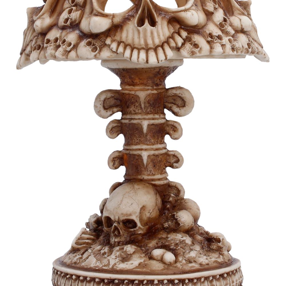 Last Light Gothic Skull Lamp Bone 22.6cm 5