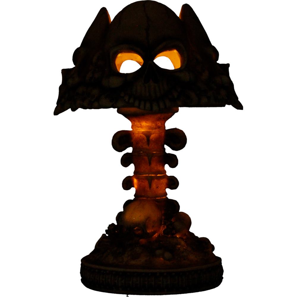 Last Light Gothic Skull Lamp Bone 22.6cm 6