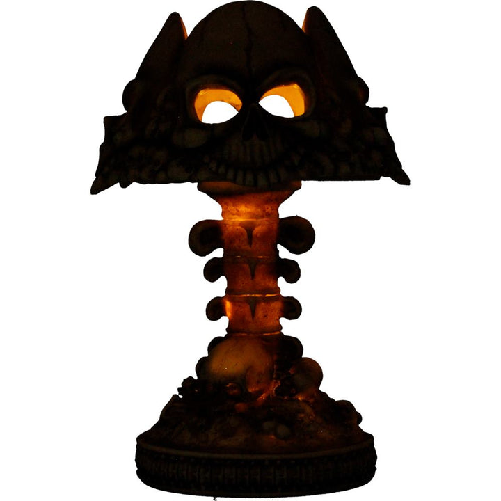 Last Light Gothic Skull Lamp Bone 22.6cm