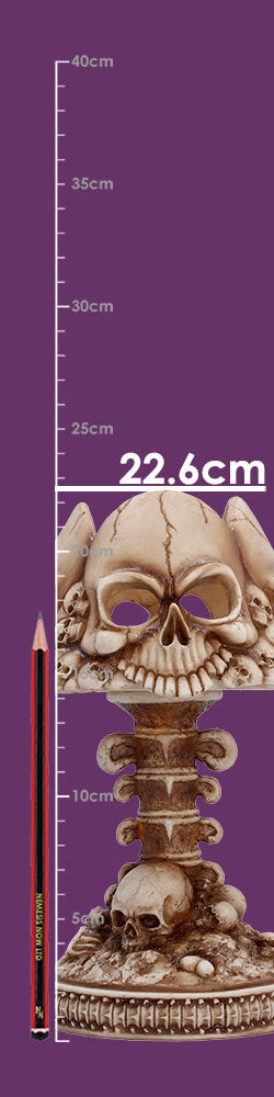 Last Light Gothic Skull Lamp Bone 22.6cm 8