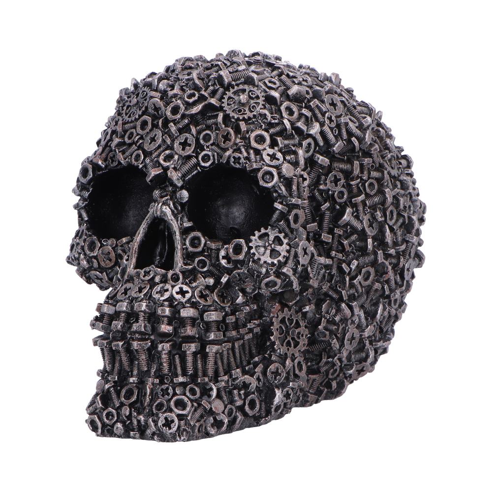 Screwed Skull Black Figurine 12cm 2