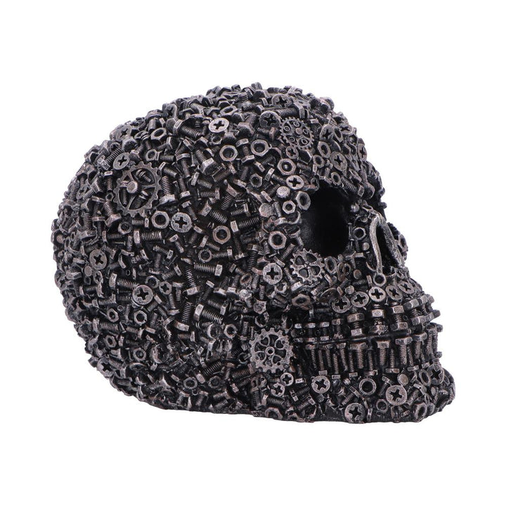 Screwed Skull Black Figurine 12cm
