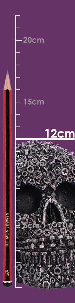 Screwed Skull Black Figurine 12cm 8