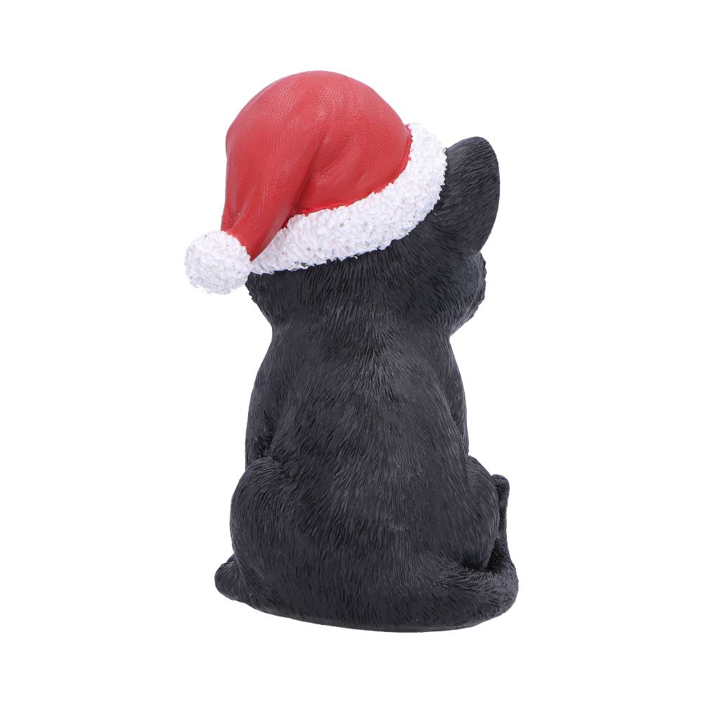 Black Cat with Santa Hat 18cm