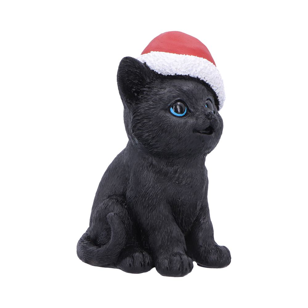 Black Cat with Santa Hat 18cm