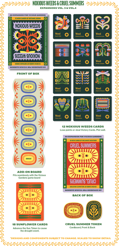 Noxious Weeds and Cruel Summers Vicious Gardens Board Game Expansion
