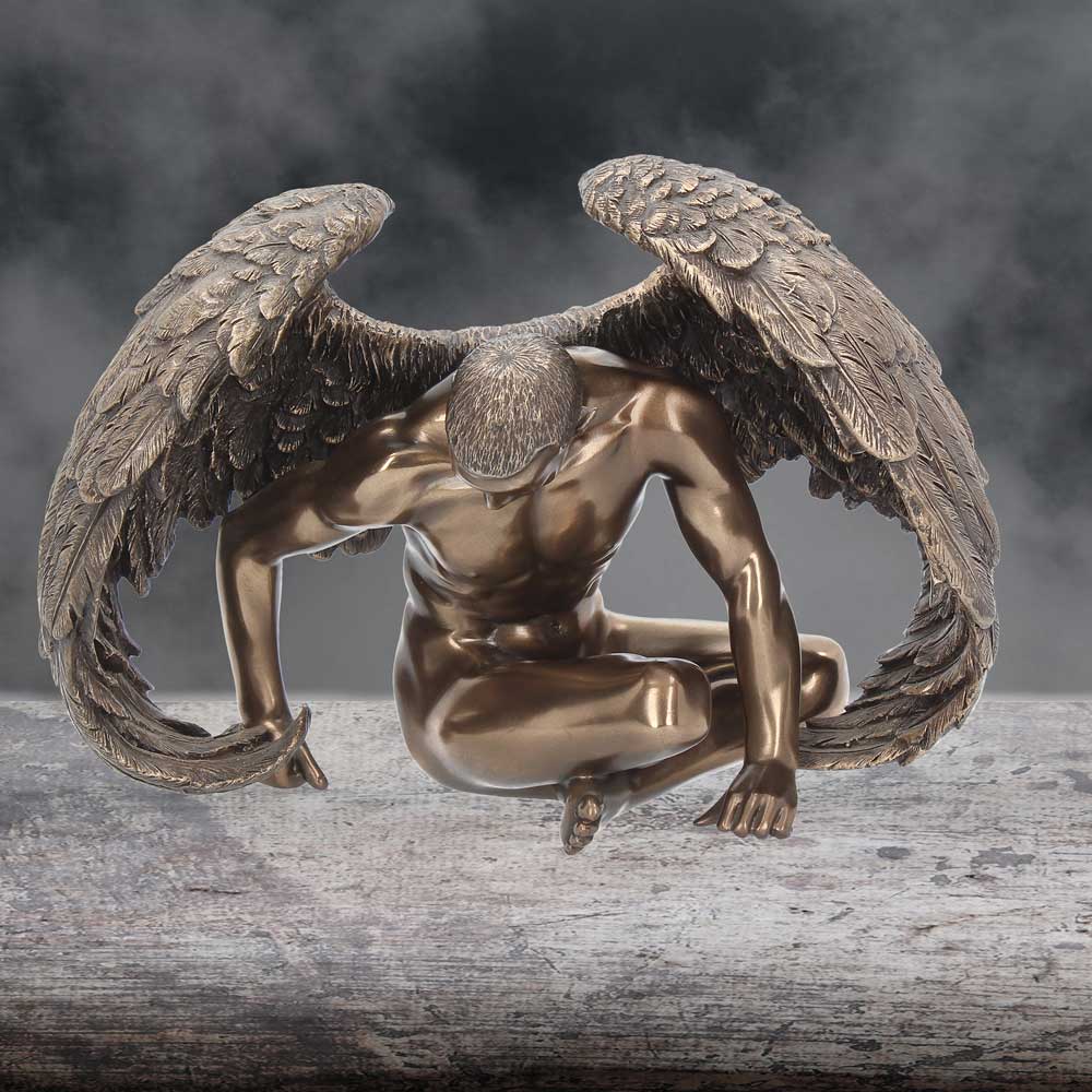 Angels Rest Figurine Bronze Naked Angel Ornament 20cm 7