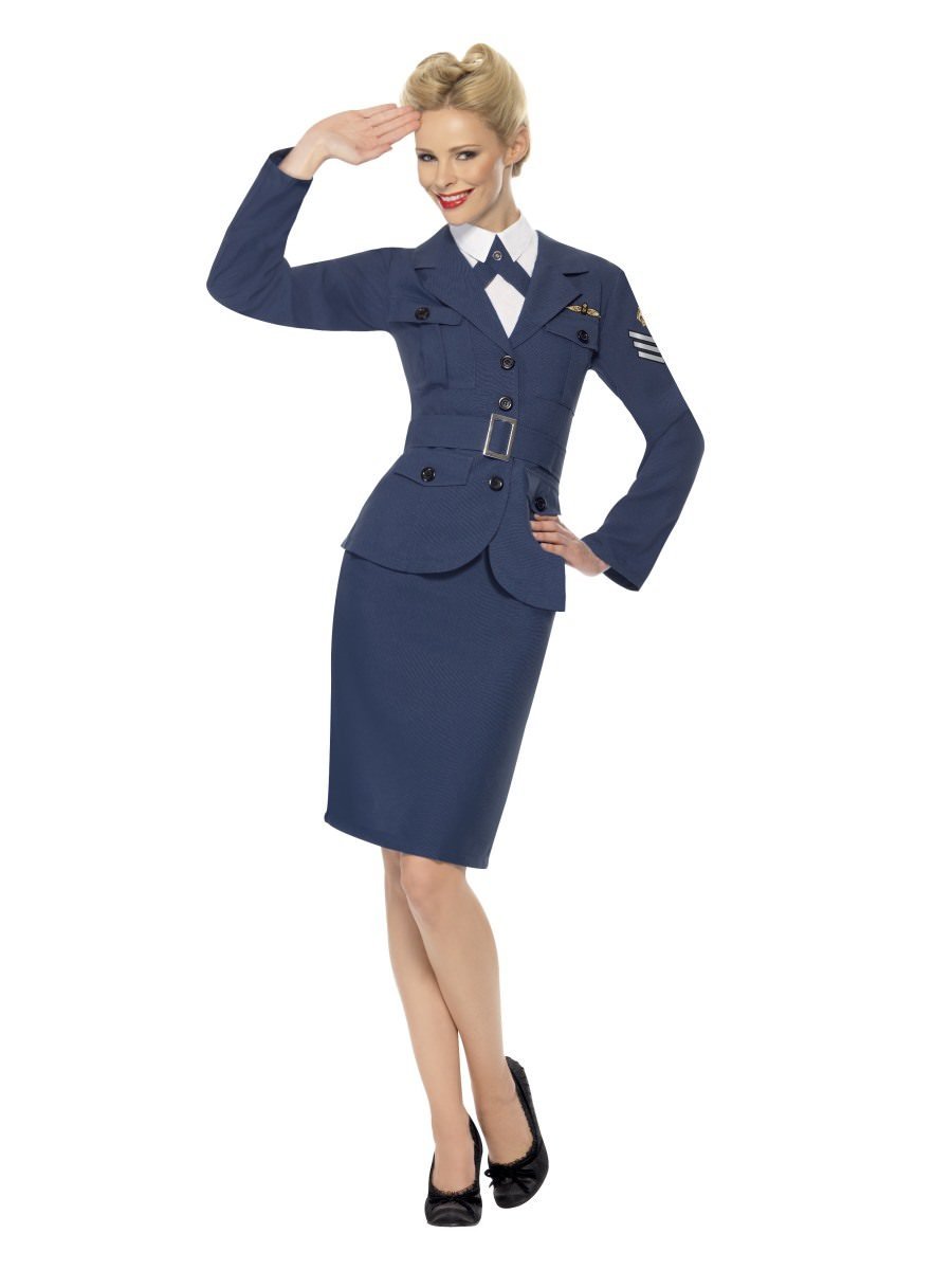 WW2 Air Force Female Captain Adult Blue Suit 1