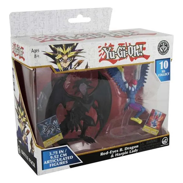Yu-Gi-Oh! 2 Figure Battle Pack- Red Eyes Black Dragon & Harpie Lady (3.75 inch)