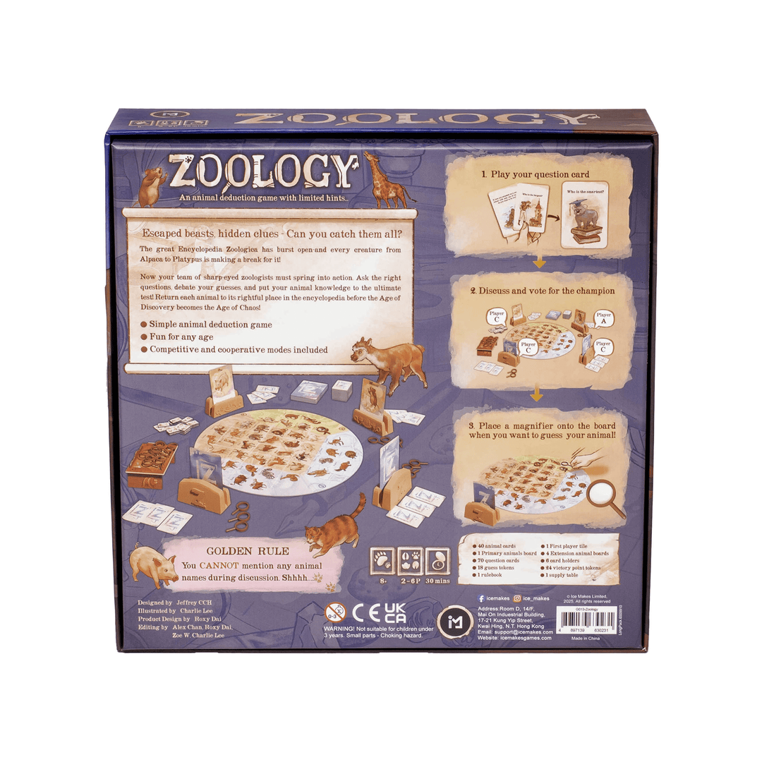 Zoology Board Game by ICE Makes
