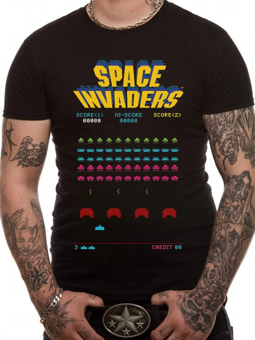 Space Invaders Arcade Unisex T-Shirt Adult 1