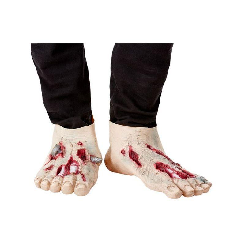 Zombie Latex Shoe Covers Beige_1 sm-52038