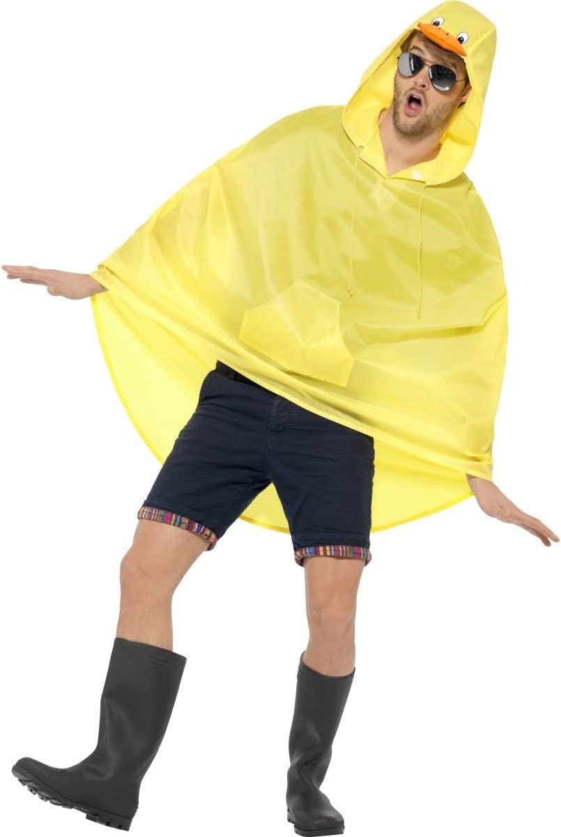Duck Party Festival Adult Yellow Poncho