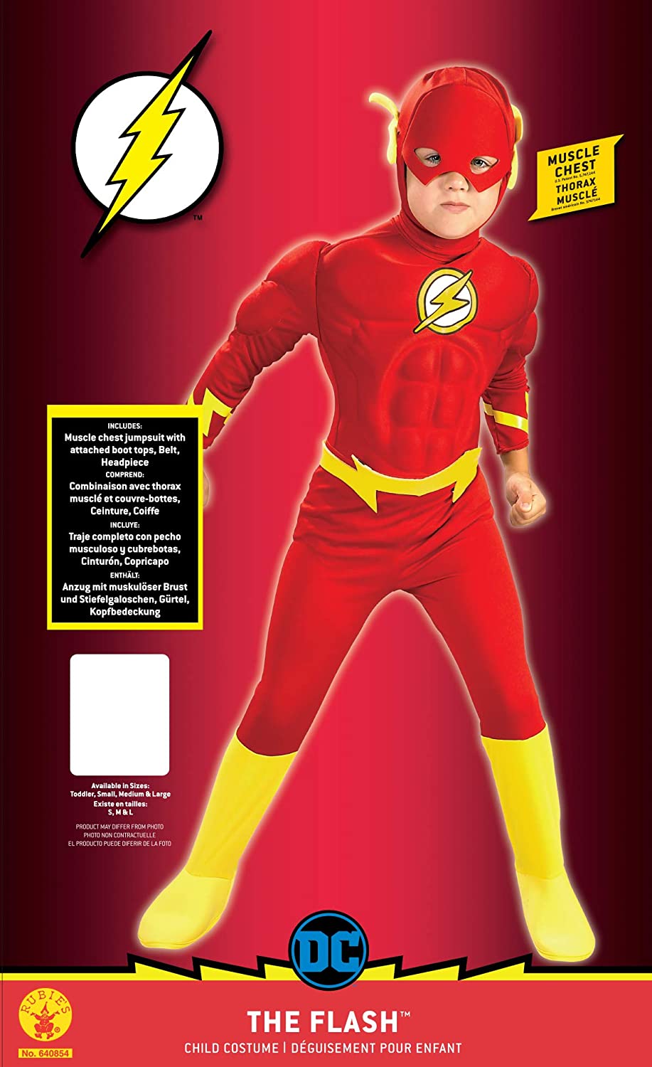 Deluxe Flash Boys Muscle Costume DC Comics 2 rub-640854M MAD Fancy Dress