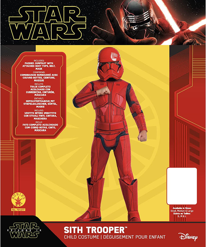 Red Sith Trooper Star Wars Deluxe Childs Costume 4 MAD Fancy Dress