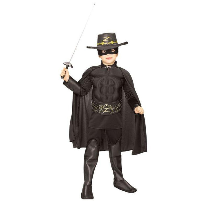 Zorro Deluxe Muscle Chest Child Costume_1 rub-882311S