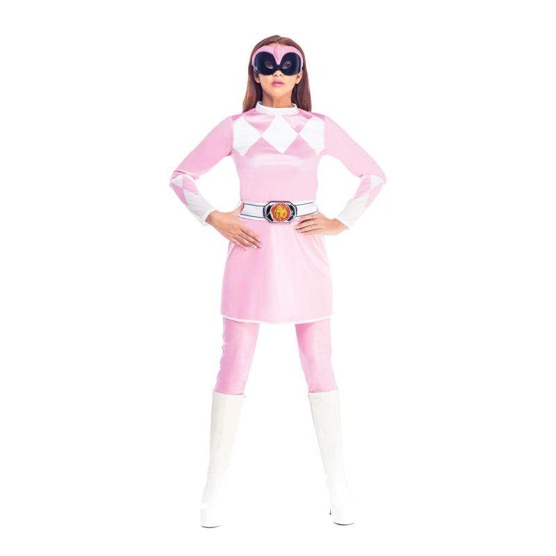 Rubie's Official Pink Power Ranger Fancy Dress Ladies_1 rub-887103XS