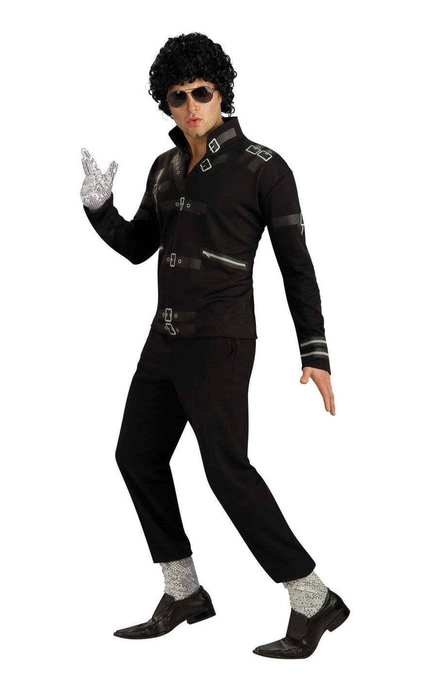 Michael Jackson Bad Black Buckle Jacket Adult_1 rub-889775L