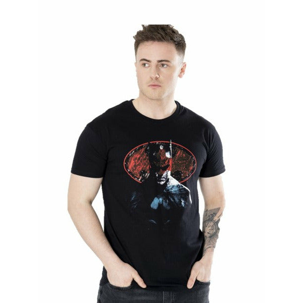 Batman Mens Black Red Sign Unisex T-Shirt DC Adult 1