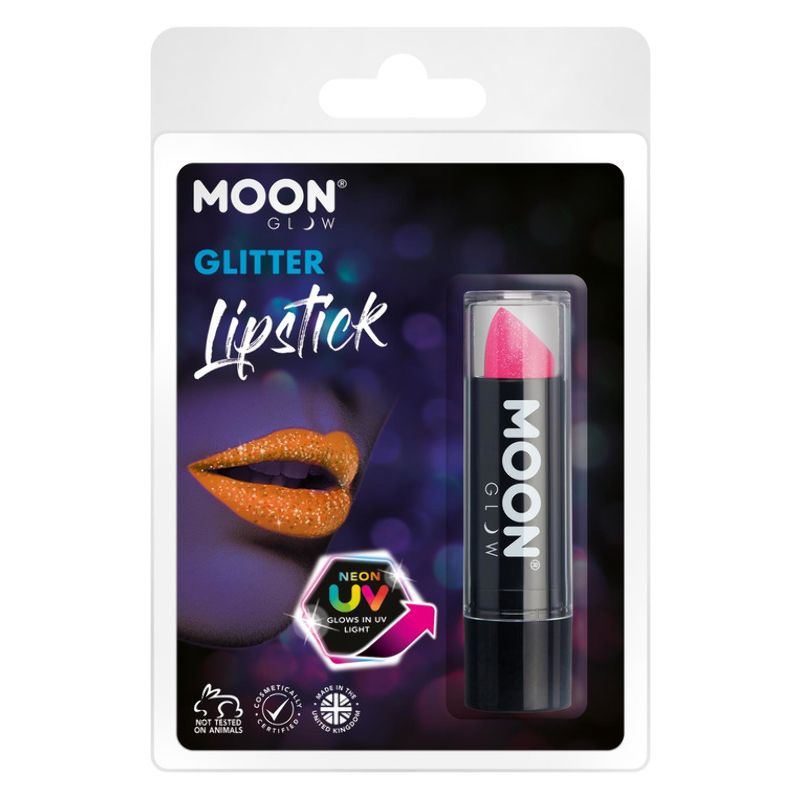 Moon Glow - Neon UV Glitter Lipstick Magenta 1