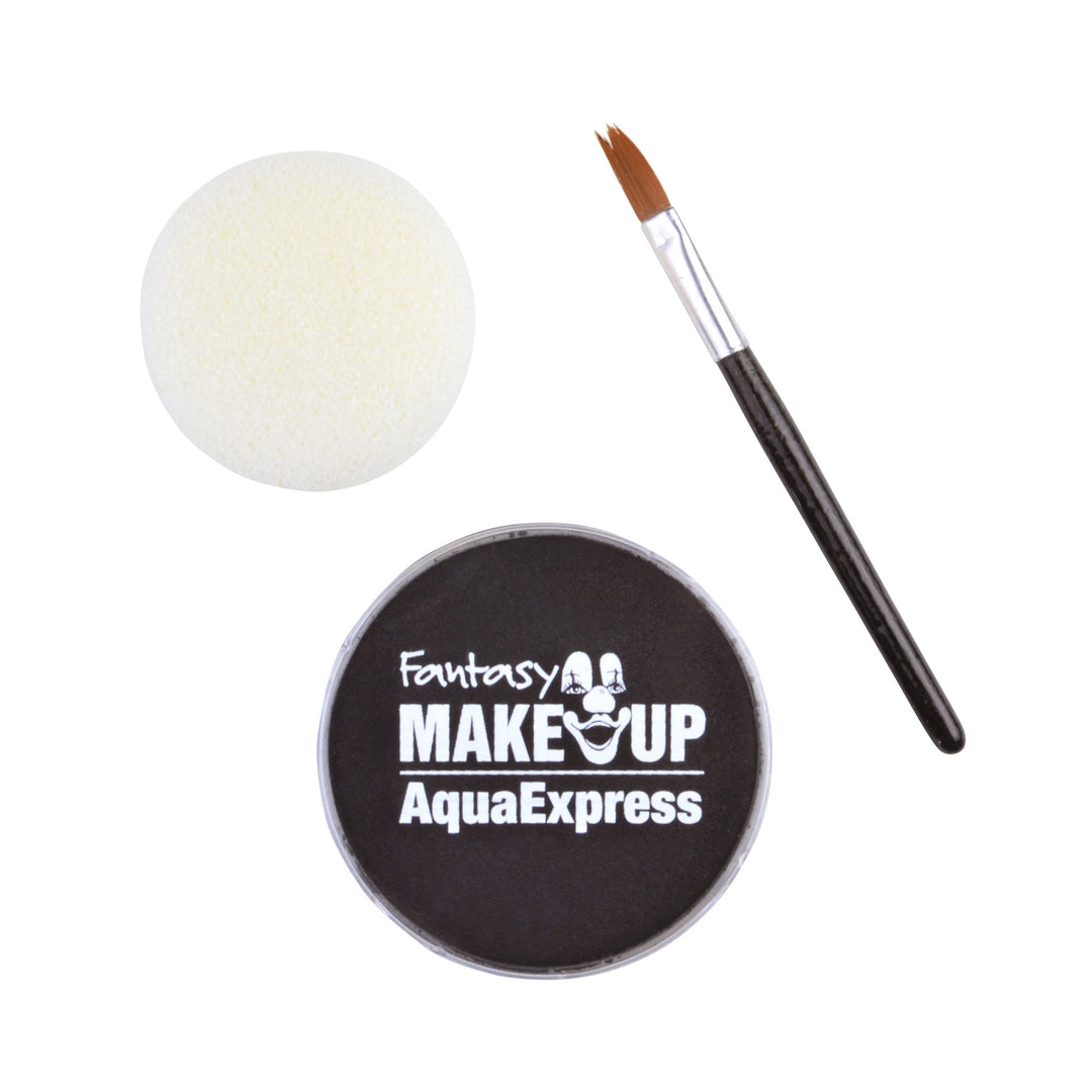 Aqua Makeup Black 15 With Sponge + Brush Make Up Unisex_1 MU289