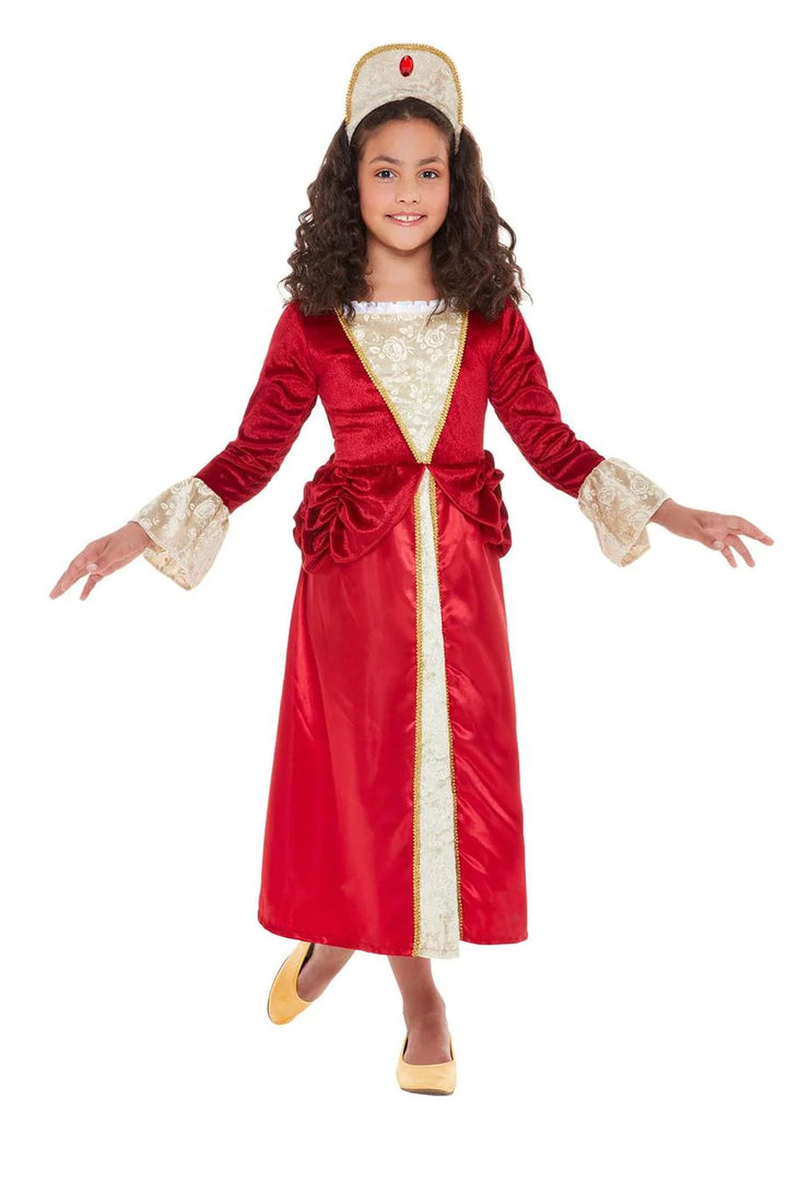 Tudor Princess Costume Child Red_2 sm-47747M