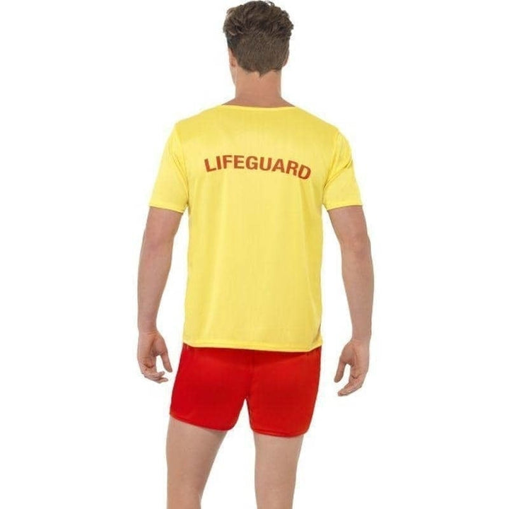 Baywatch Mens Beach Costume Adult Yellow with Red_2 sm-32868M