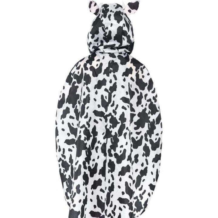 Cow Party Poncho Adult White Black_3 