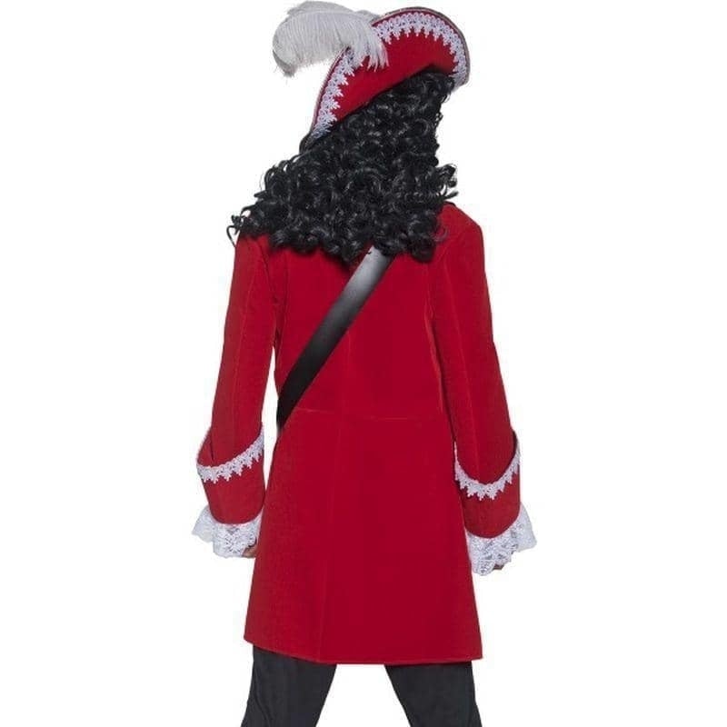Deluxe Authentic Pirate Captain Costume Adult Red Black White_2 