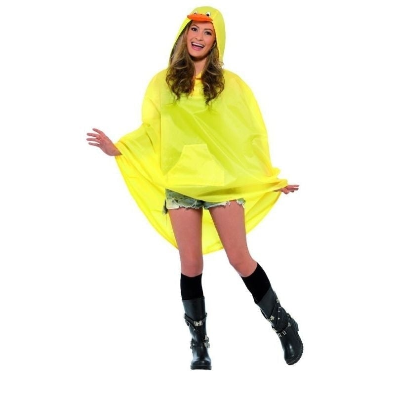 Duck Party Poncho Adult Yellow_2 