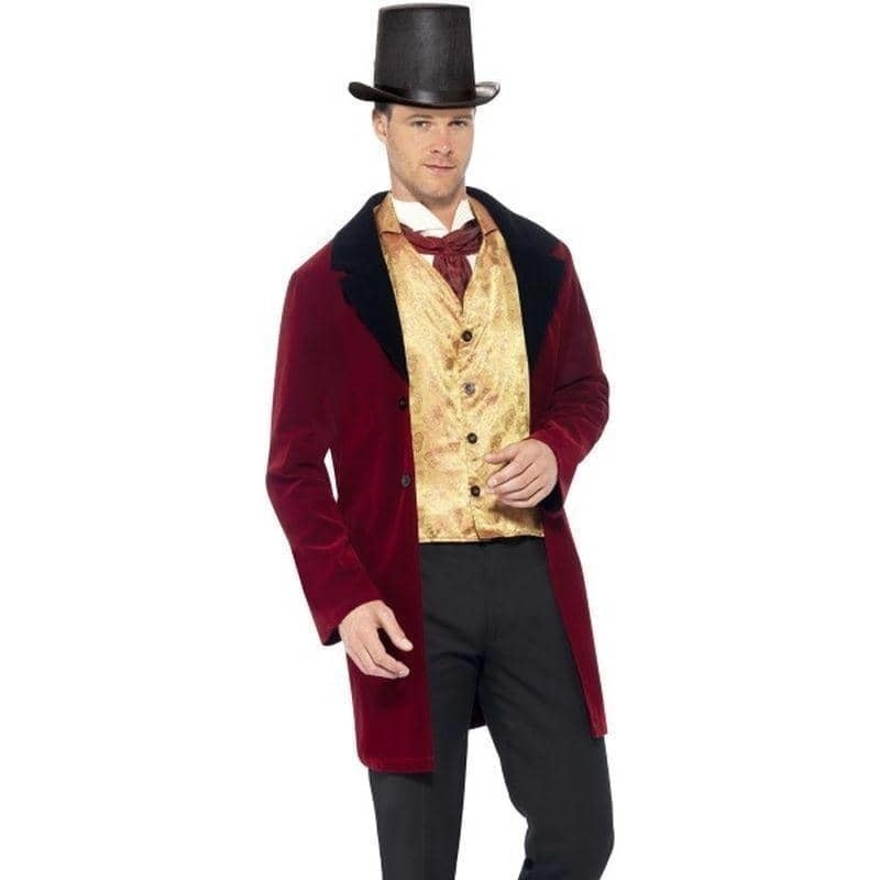 Edwardian Gent Deluxe Costume Adult Red_1 sm-43419M