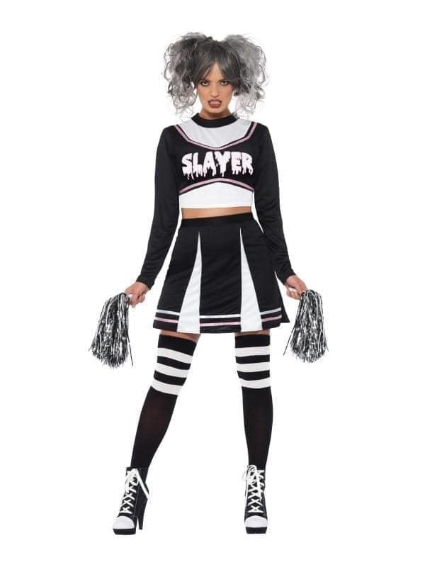 Fever Gothic Cheerleader Costume Adult Black_1 sm-47572M