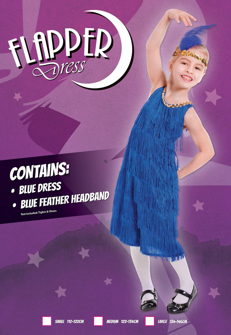 Flapper Dress Blue Childrens Costume_1 CC470