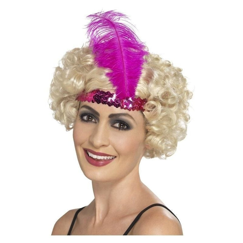 Flapper Headband Adult Pink_2 