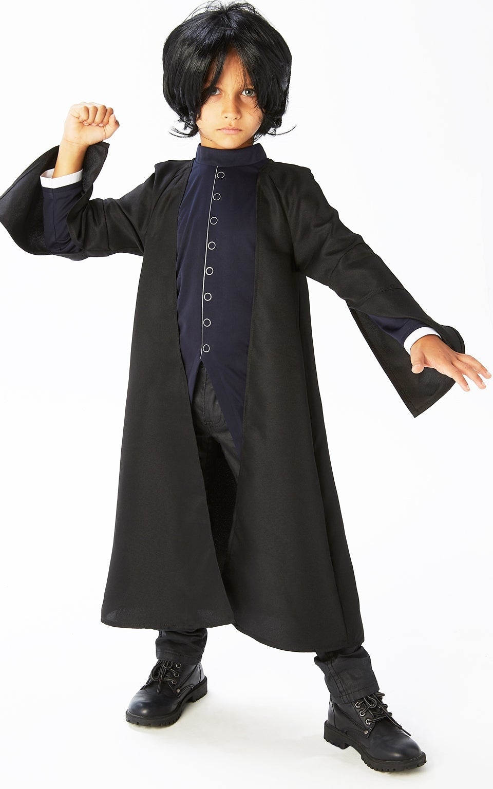 Harry Potter Severus Snape Child Costume Black 2 rub-3006947-8 MAD Fancy Dress