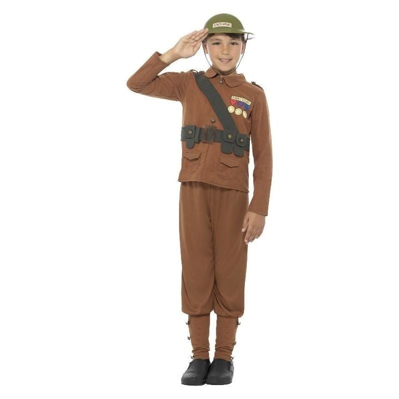 Horrible Histories Soldier Costume Kids Brown_2 sm-42996M