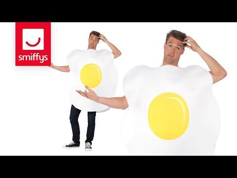 Egg Costume Adult White Yellow Tabard One Size