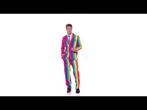 Over The Rainbow Suit Adult Multi Coloured Pride Costume