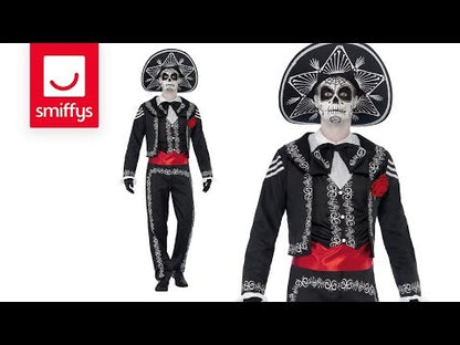 Day Of The Dead Senor Bones Costume Adult Black 6