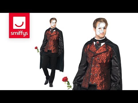 Dark Opera Masquerade Costume Adult Black Red 5