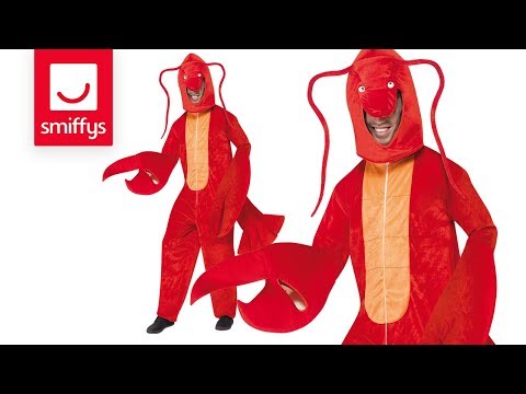 Lobster Costume Adult Red Bodysuit Hood