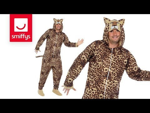 Leopard Costume Adult Brown Onesie