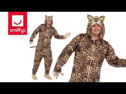 Leopard Costume Adult Brown Onesie 7