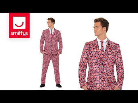 Union Jack Suit Adult Red Blue Patriotic Costume 6