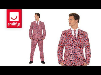 Union Jack Suit Adult Red Blue Patriotic Costume 6