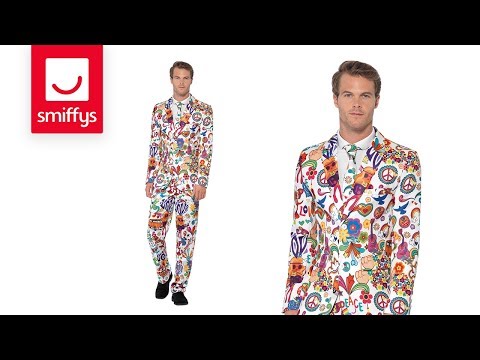 Groovy Suit Adult Stand Out Multi Coloured Jacket Trousers Tie 5
